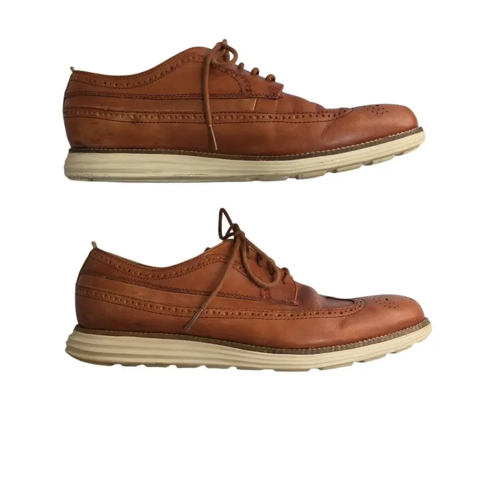 Cole Haan Original Grand Wingtip Brown Leather Oxfords Men Size 12M